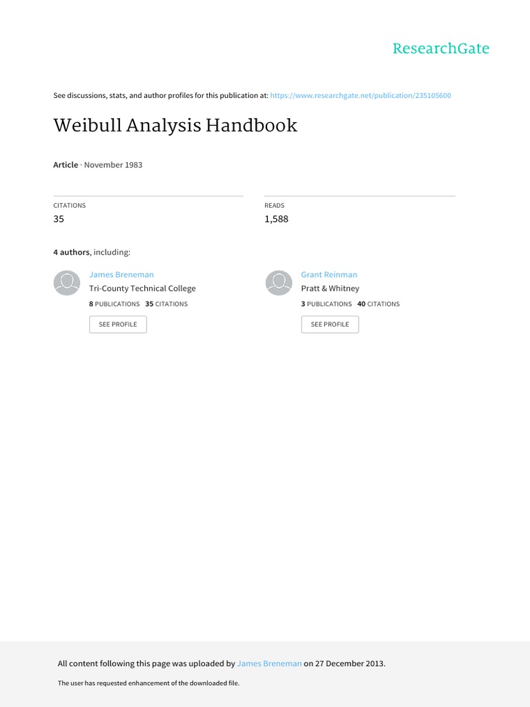 Combustor Valus in Weibull Analysis | PDF | Statistical Theory | Statistics
