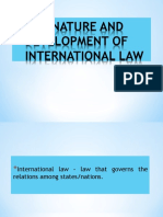 The Nature and Development of International Law