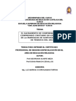 Tesina El Sacramento de Confirmacion y El Compromiso Cristiano en Los Jovenes de La Parroquia de Santiago Apostol de Yanaoca Del 2017