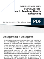 Delegation and Supervision