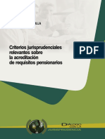 Criterios Jurisprudenciales Relevantes Sobre La Acreditacion de Requisitos Pensionarios PDF