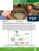 Governance in Myanmar: Evaluation of The Building Equitable and Resilient Livelihoods in The Dry Zone' Project