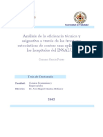 Analisis Eficiencia Tecnica y Asignativa ATraves Fronteras Estocasticas Costes Una Aplicacion Hospitales Sub