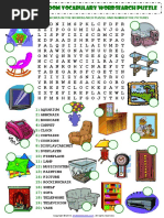 In The Living Room Esl Vocabulary Wordsearch Puzzle Worksheet