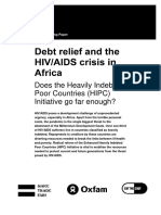 Debt Relief and The HIV/AIDS Crisis in Africa: Does The Heavily Indebted Poor Countries (HIPC) Initiative Go Far Enough?