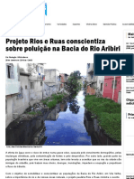 Projeto Rios e Ruas Conscientiza Sobre Poluição Na Bacia Do Rio Aribiri