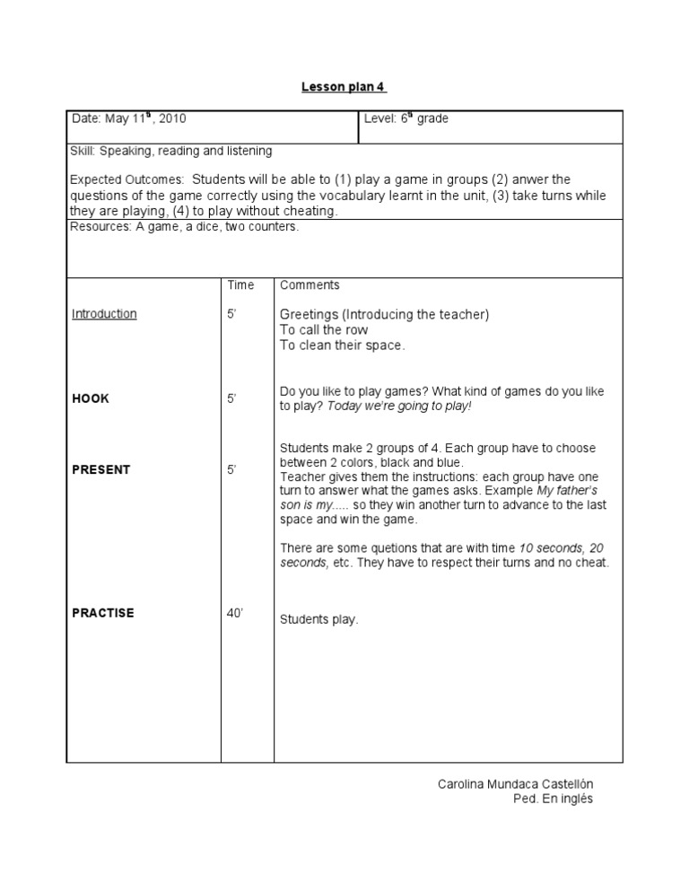 6th Grade Vocabulary Game Plan | PDF