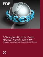 A Strong Identity in The Online Financial World of Tomorrow