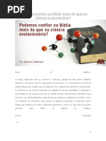 Podemos Confiar Na Bíblia Mais Do Que Na Ciência Evolucionária