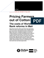 Pricing Farmers Out of Cotton: The Costs of World Bank Reforms in Mali