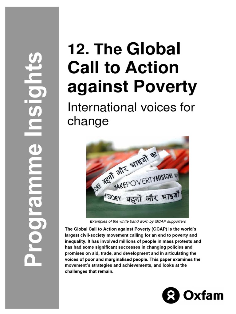 The Global Call To Action Against Poverty: International Voices For ...