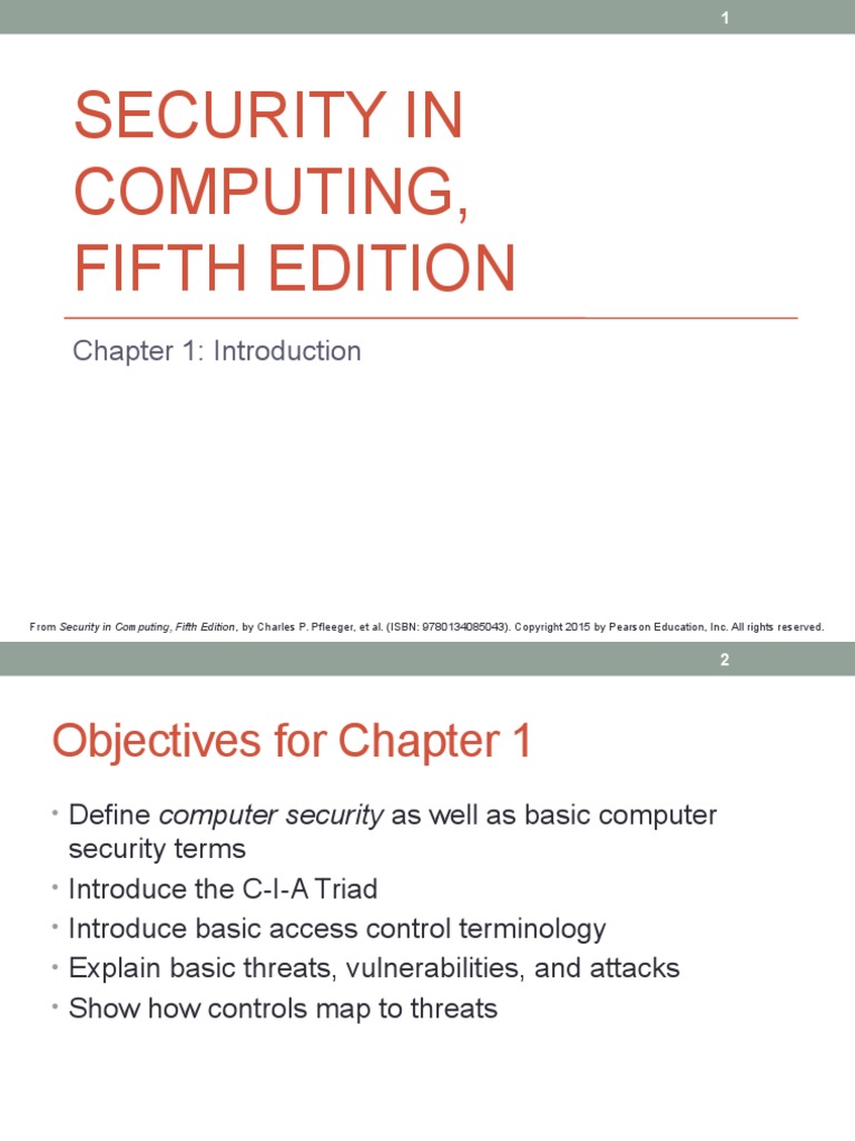 CFS 105 Digital Security Chapter 1 Introduction | PDF | Threat ...