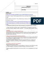 Reporte sobre el ecosistema de la sabana