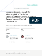 Social Interaction and Co-Viewing With YouTube 