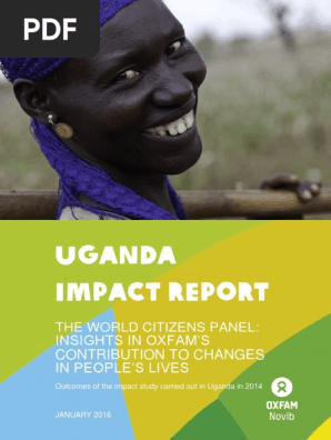 Uganda Impact Report Insights In Oxfam S Contribution To Changes In People S Lives Survey Methodology Non Governmental Organization