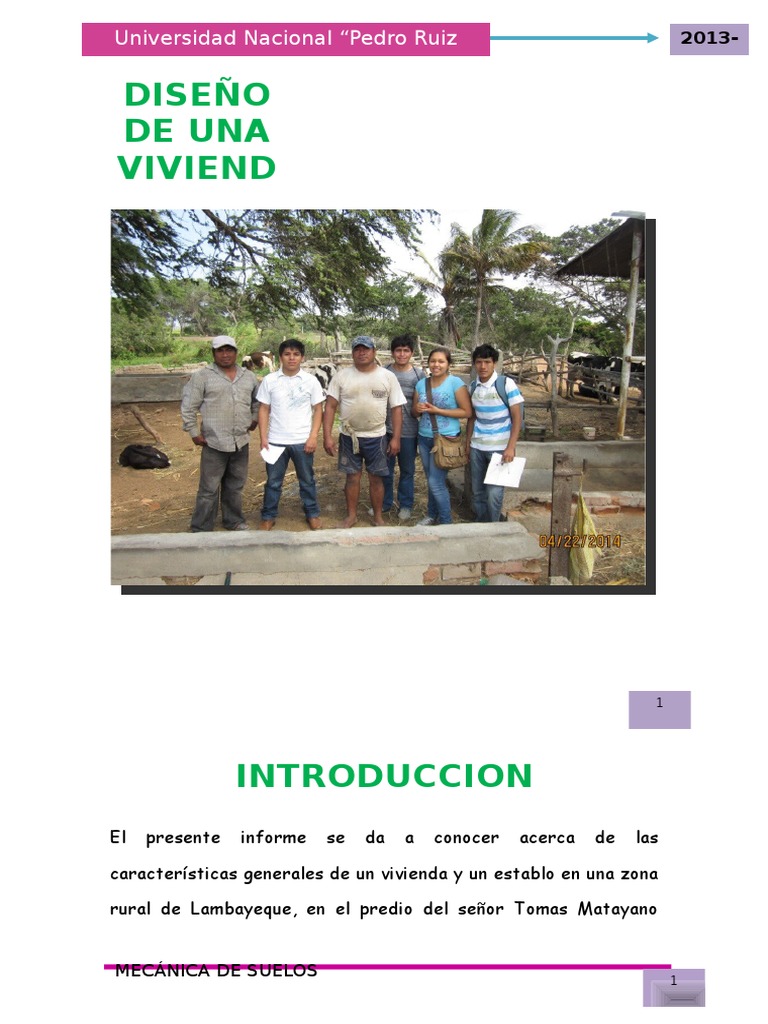 Diseño de Vivienda y Establo Rural en Lambayeque | PDF | Riego | Agua