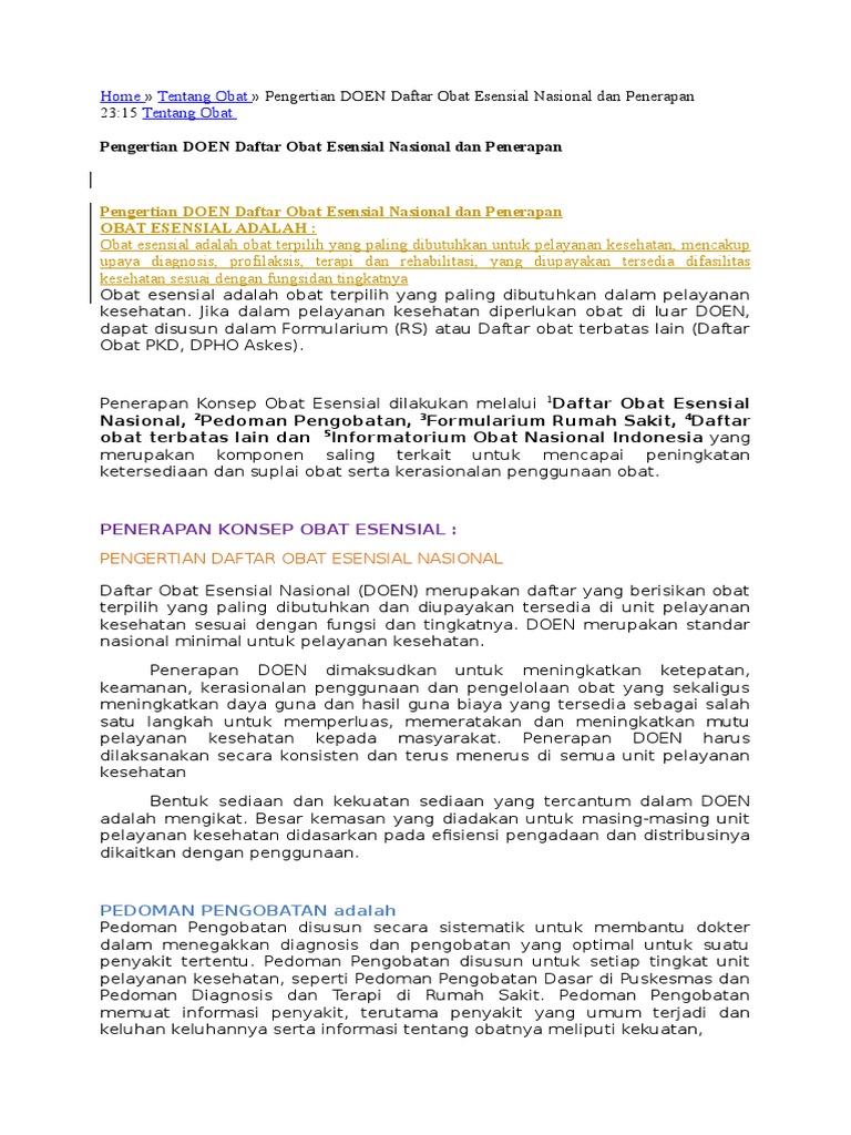 Pengertian Doen | PDF