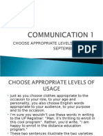 Communication 1_choose Appropriate Levels of Language