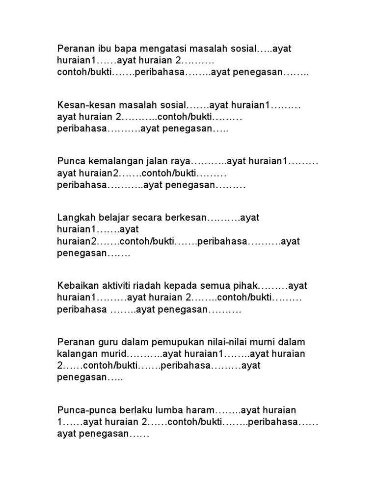 Peranan Ibu Bapa Mengatasi Masalah Sosial Pdf