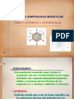 Organización antómica del sistema inmunitario. tema 5. Antigenos y Antigenicidad