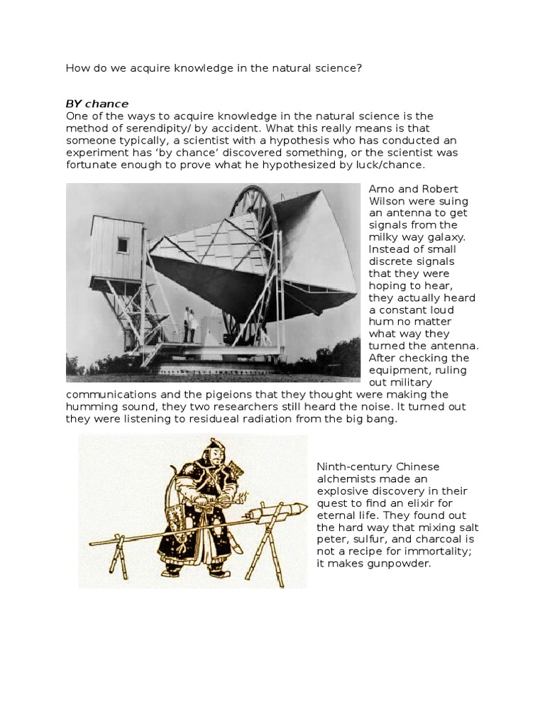 How Do We Acquire Knowledge in The Natural Science | PDF ...