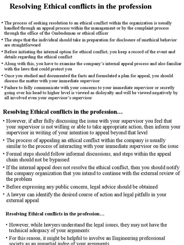 Resolving Ethical Conflicts Autonomy Morality