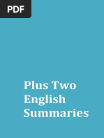 Plus Two Kerala Syllabus English Notes & Summaries