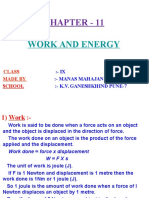 Work and Energy Chapter Summary