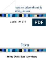 Data Structures, Algorithems & Programming in Java: Code:ITM 311