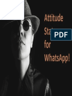 Attitude Whatsapp Status