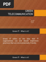 Green Telecommunication: BY Jatin Arora Mba Infra 1605 MPB