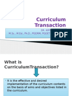 Curriculum Transaction