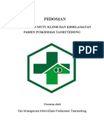 Pedoman Peningkatan Mutu Klinis Dan Keselamatan Pasien Puskesmas Omben