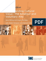 AHRC Cultural Value Amateur and Voluntary Arts
