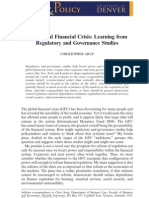 The Global Financial Crisis-Learning from Regulatory and Governance Studies