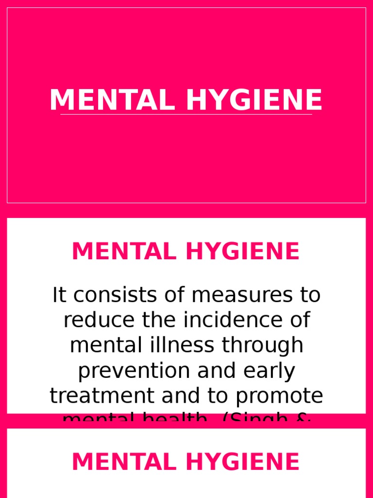 Mental Hygiene | Mental Health | Hygiene
