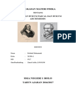 Ringkasan Materi Hukum Pascal Dan Hukum Archimedes