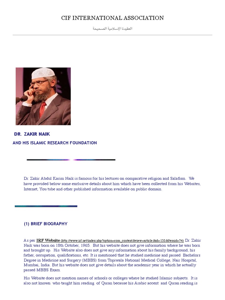 Dr Zakir Naik Biography Pdf Apps Seriouslasopa