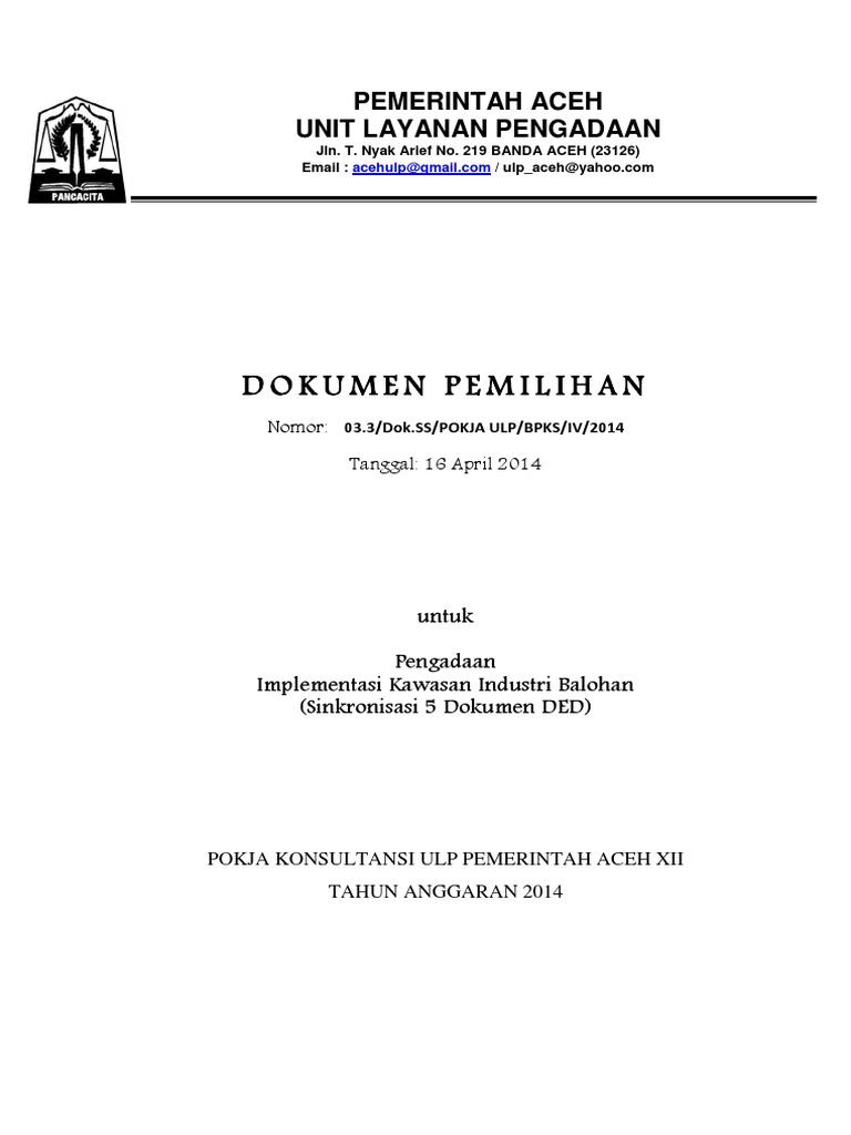 Dokumen Pemilihan