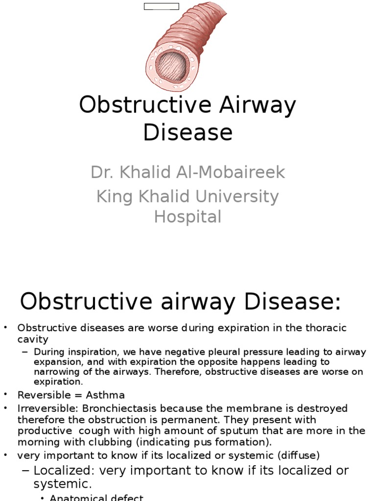 Understanding Obstructive Airway Diseases | PDF | Asthma | Respiratory ...