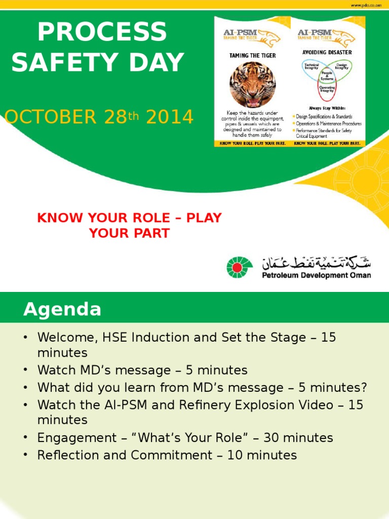 Process Safety Day: Know Your Role | PDF | Safety | Emergency Management