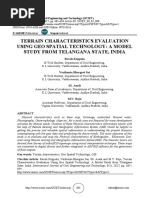 TERRAIN CHARACTERISTICS EVALUATION USING GEO SPATIAL TECHNOLOGY