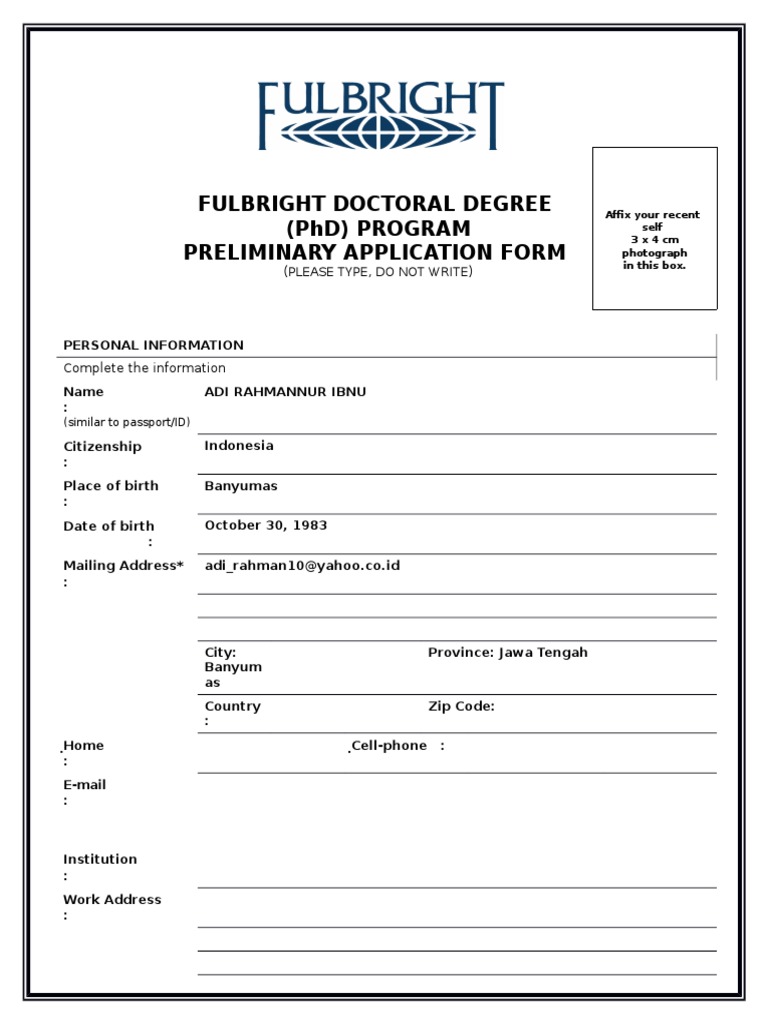 phd guide application