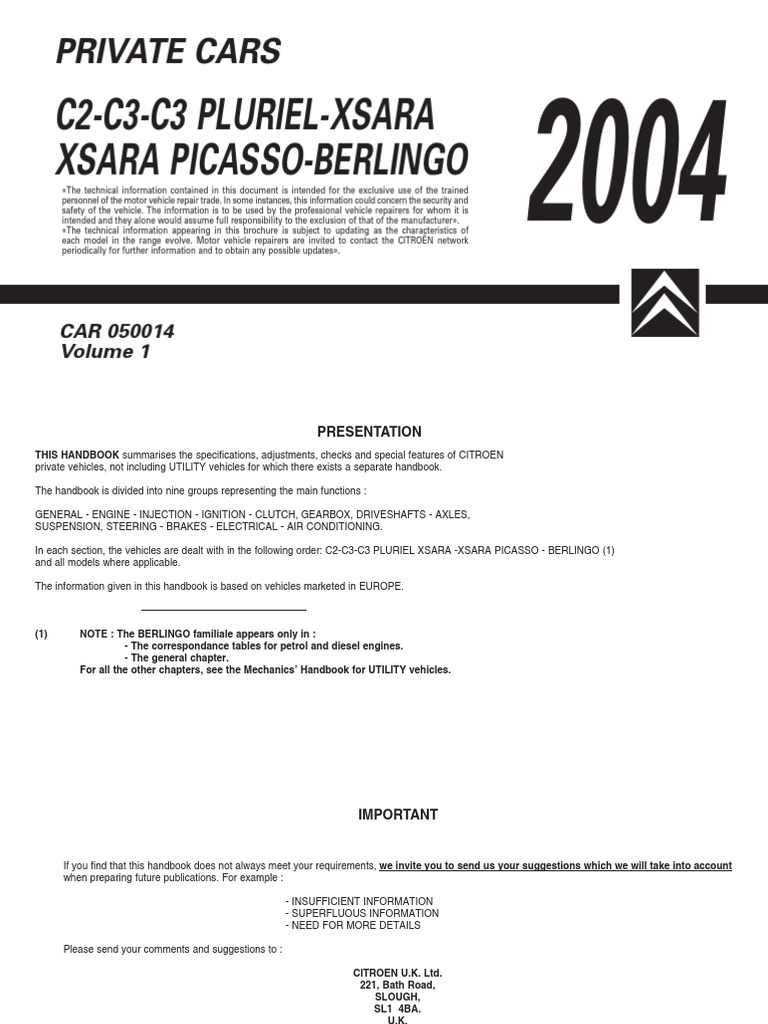 CITROEN_2004.pdf | Inline Four Engine | Car
