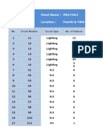 Panel Name: PB2-F4&5 Location: Fourth & Fifth Floors: No. Circuit Number Circuit Type No. of Fixtures