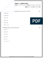 Indices - Addition Rule