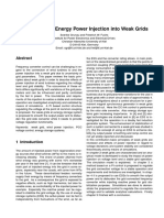Effect of Wind-Energy Power Injection Into Weak Grids