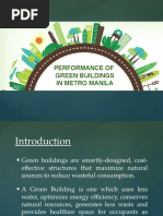 Performance of Green Buildings in Metro Manila