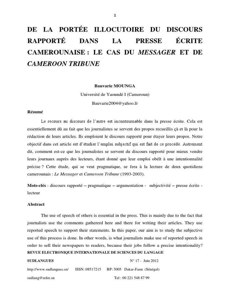 Discours PDF | PDF