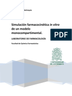 Practica 5. Simulaci - N Farmacocinética in Vitro de Un Modelo Monocompartimental